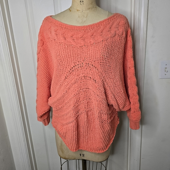 Cozy Dani & Davi chunky apricot womens Knit Sweater M‎ - Picture 1 of 14